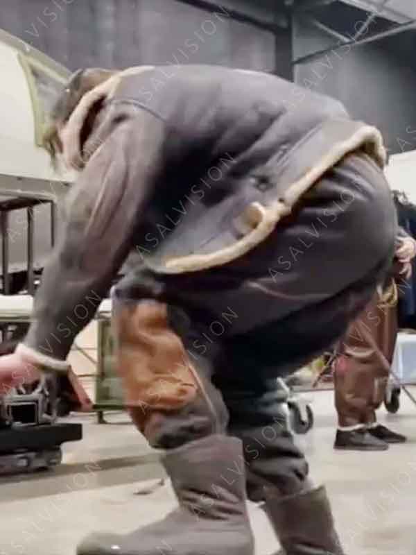 Lt. Harry Crosby TV Series Masters of the Air S01 Anthony Boyle Shearling Jacket