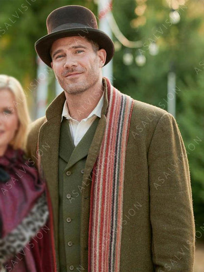 Luke Macfarlane A Magical Christmas Village 2022 Ryan Scott Coat