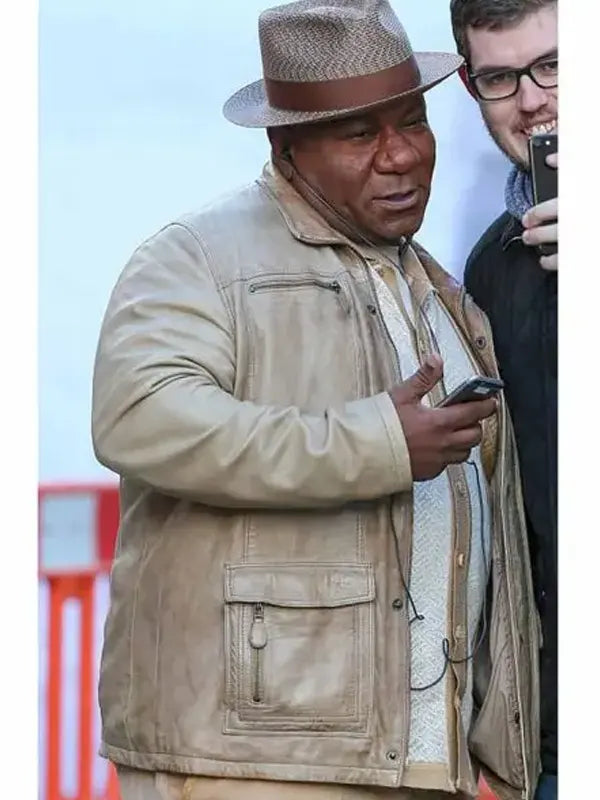 Luther Stickell Mission Impossible 6 Leather Beige Jacket