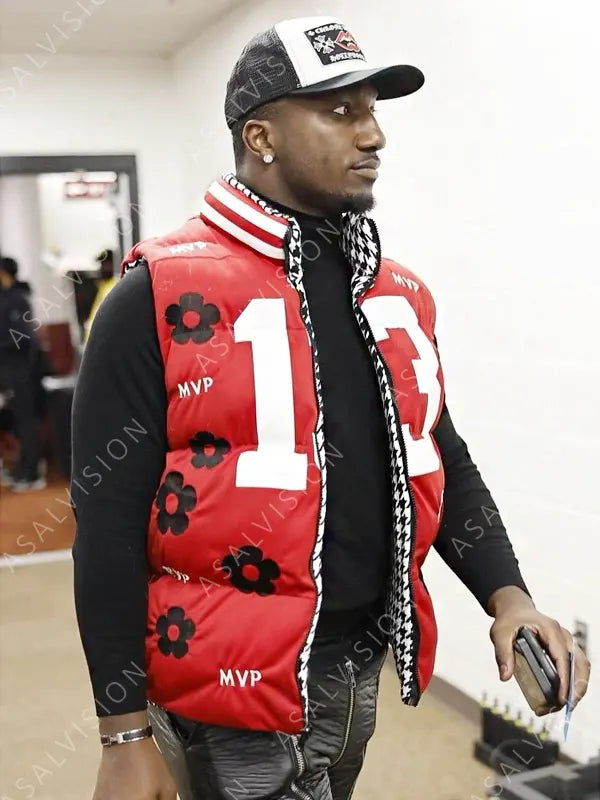 MVP Deebo Samuel Brock Purdy Red Puffer Vest