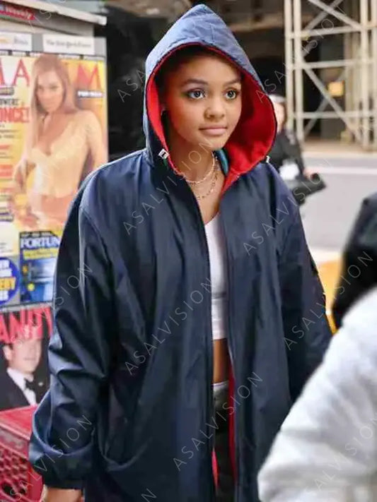 Madame Web 2024 Mattie Franklin Blue Hooded Coat