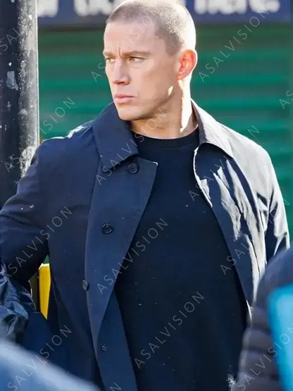 Magic Mike’s Last Dance Channing Tatum Blue Trench Coat