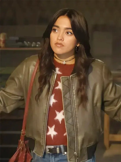 Maia Reficco La Dolce Villa 2025 Brown Bomber Jacket