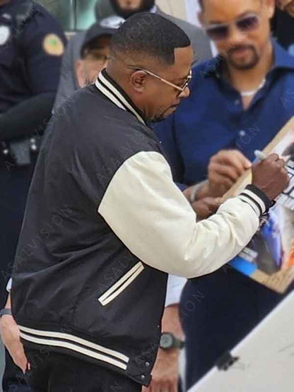 Marcus Burnett Bad Boys Ride or Die Martin Lawrence Black & White Bomber Jacket