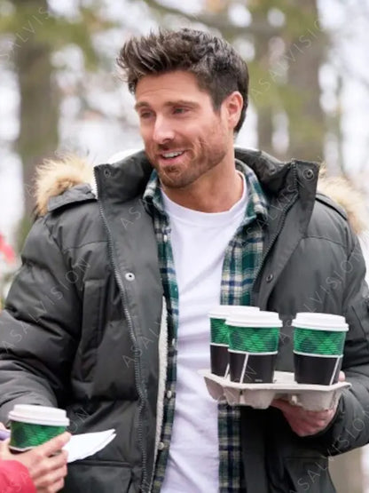 Marcus Rosner Movie Falling Like Snowflakes Noah Grey Parka Hooded Jacket