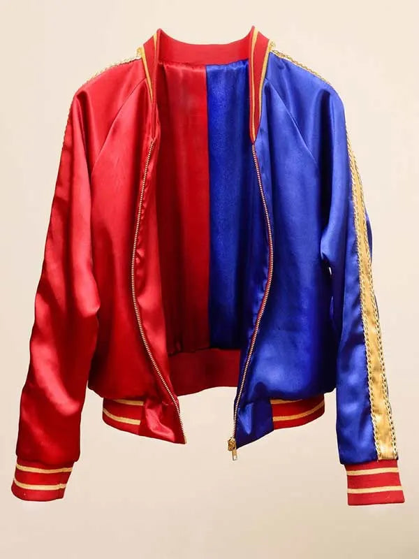 Margot Robbie Suicide Squad Harley Quinn Satin Jacket