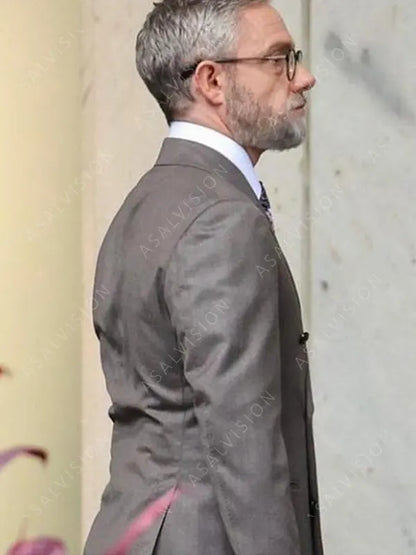Martin Freeman Black Panther Wakanda Forever Everett K Ross Grey Blazer Coat