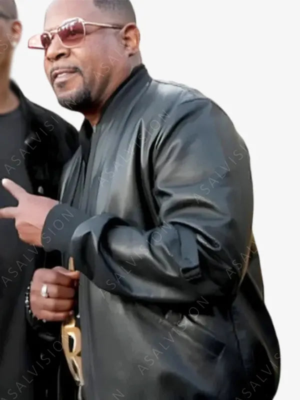 Martin Lawrence Beverly Hills Cop Axel F Premiere Bomber Leather Jacket