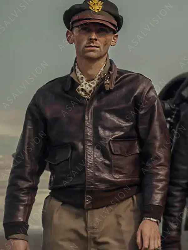 Masters of the Air 2024 Edward Ashley Leather Jacket