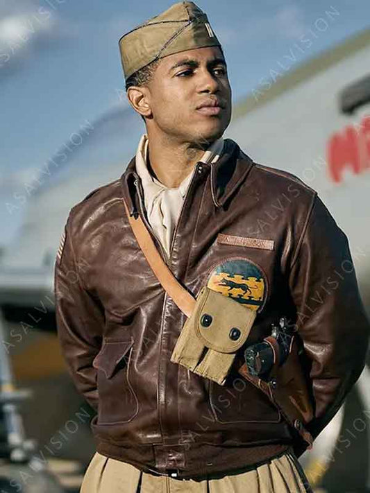 Masters of the Air Alexander Jefferson Brown Leather Jacket