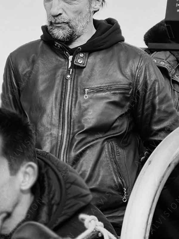 Mathieu Kassovitz TV Series Furies 2024 Driss Black Leather Jacket With Hood