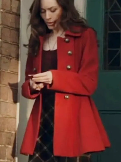 Matilda Movie Firecracker 2024 Katie Sheridan Red Wool Coat