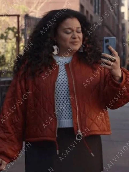 Mavis Beaumont Survival Of The Thickest 2023 Michelle Buteau Bomber Quilted Jacket