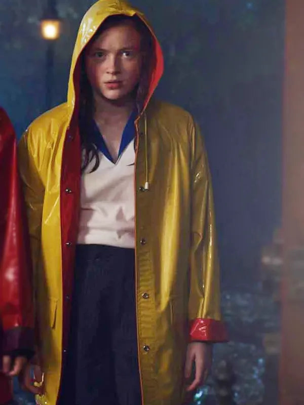 Max Mayfield TV Series Stranger Things Sadie Sink Leather Hooded Coat