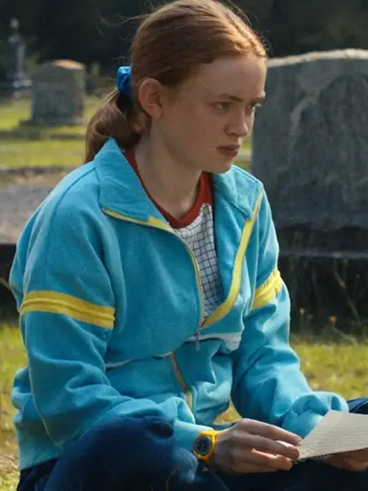 Stranger Things Max Mayfield Blue Fleece Jacket