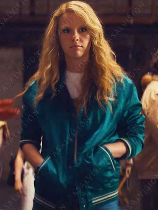 Maxine Minx Movie MaXXXine 2024 Mia Goth Green Varsity Jacket