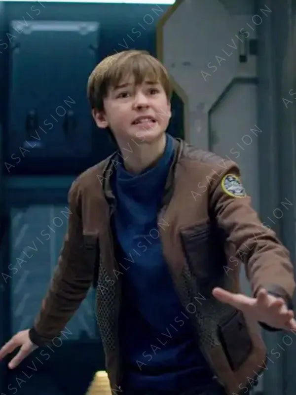 Maxwell Jenkins Lost In Space Season 2 Brown Cotton Jacket