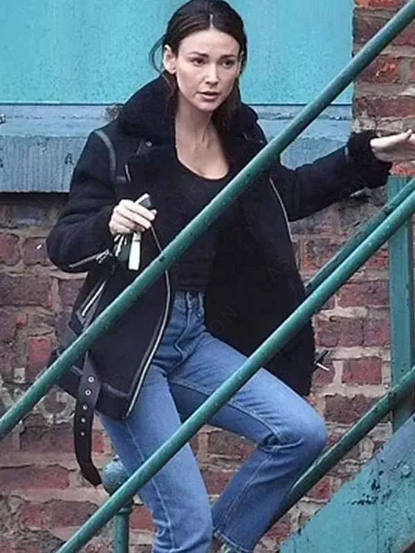 Maya Stern Fool Me Once S01 Michelle Keegan Shearling Leather Jacket