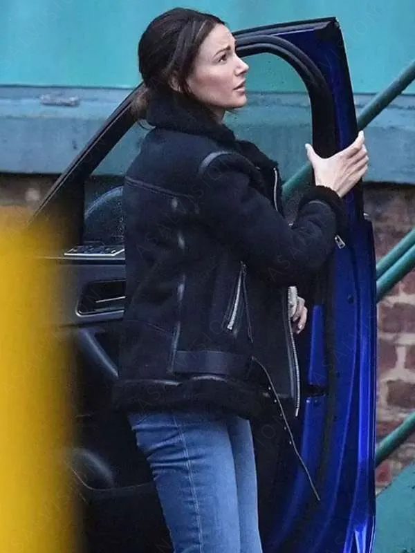 Maya Stern Michelle Keegan Shearling Leather Jacket