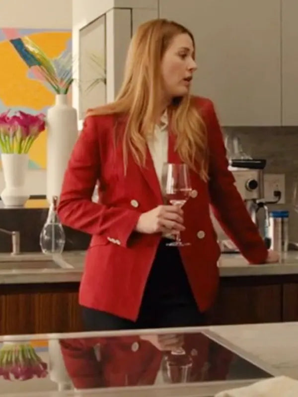 Melinda Monroe Red Wool Blazer