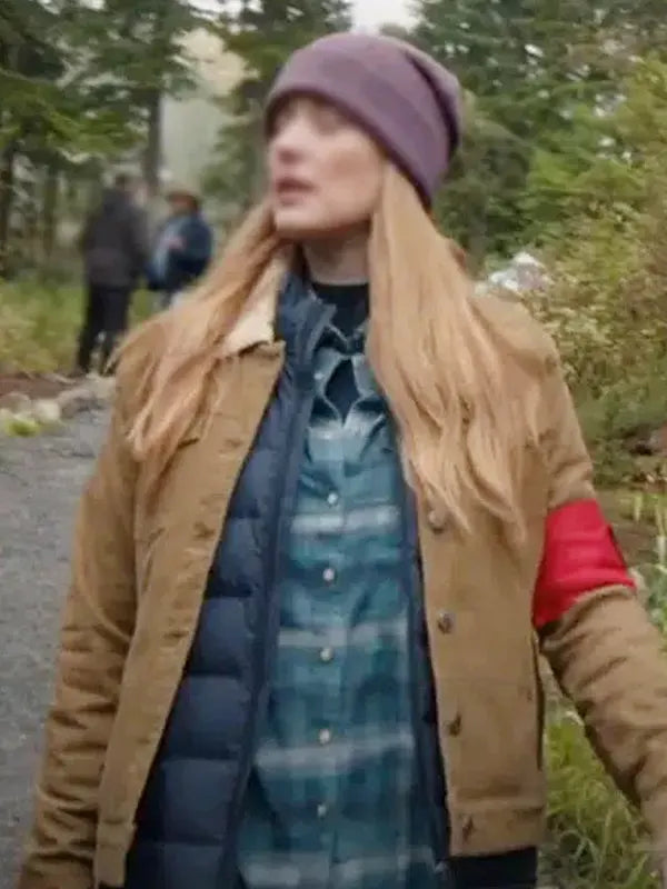 Melinda Monroe Shearling Collar Brown Jacket