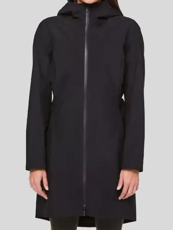 Melinda Monroe Virgin River Alexandra Breckenridge Black Hooded Coat