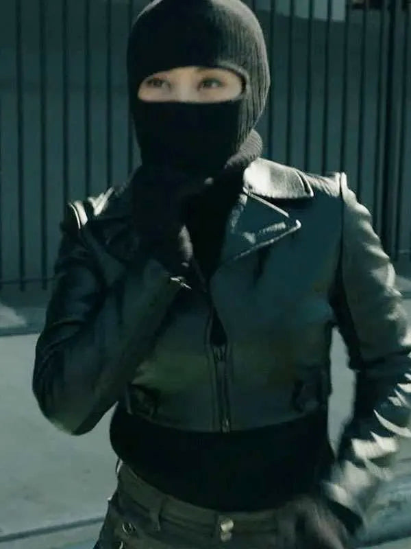 Melody Bayani The Equalizer S5 Liza Lapira Cropped Leather Jacket