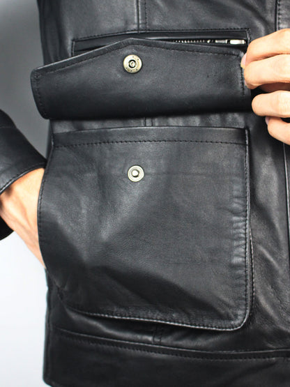 Resident Evil 6 Black Distressed Leather Jacket