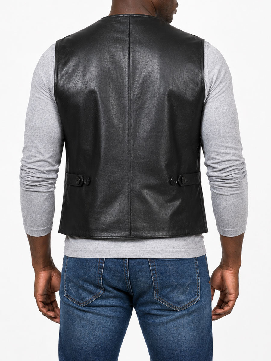 Mens Black Lightweight Leather Jacket