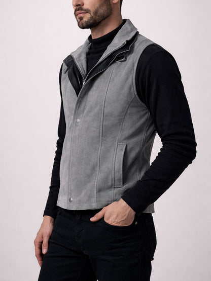 Grey Suede Vest
