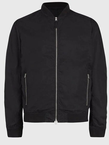 Mens Black Casual Wear Bomber Cotton Jacket