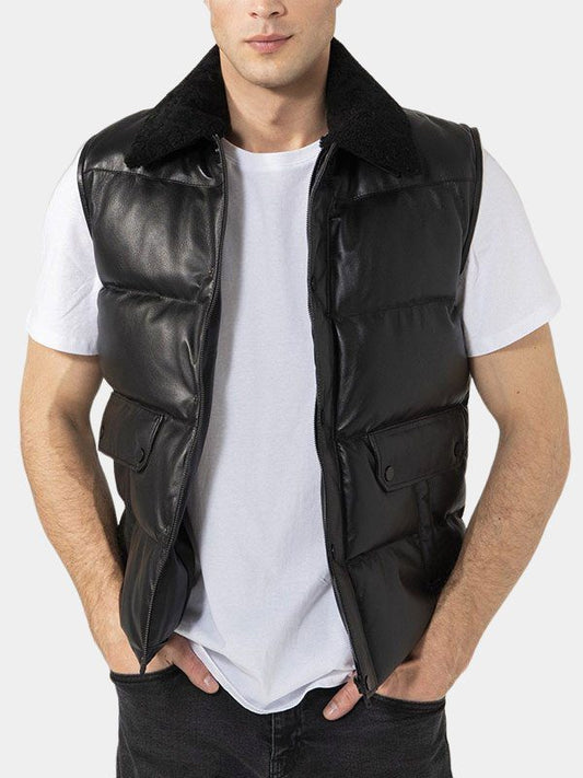 Men's Black Puffer Vest