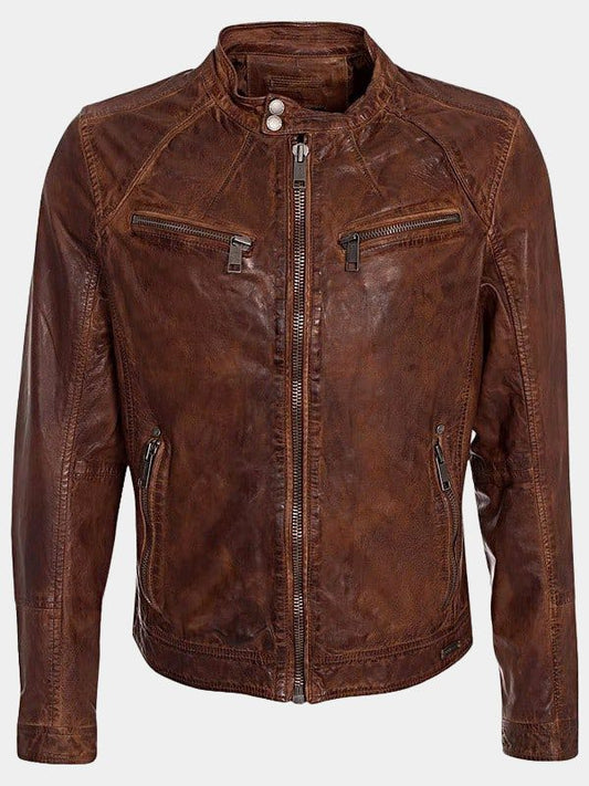 Men's Brown Motorcycle Jacket