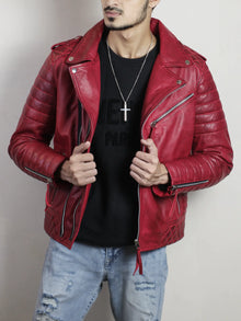 Men's Red Leather Jackets