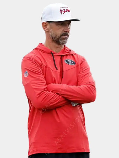 Mens Kyle Shanahan San Francisco 49ers Red Hoodie