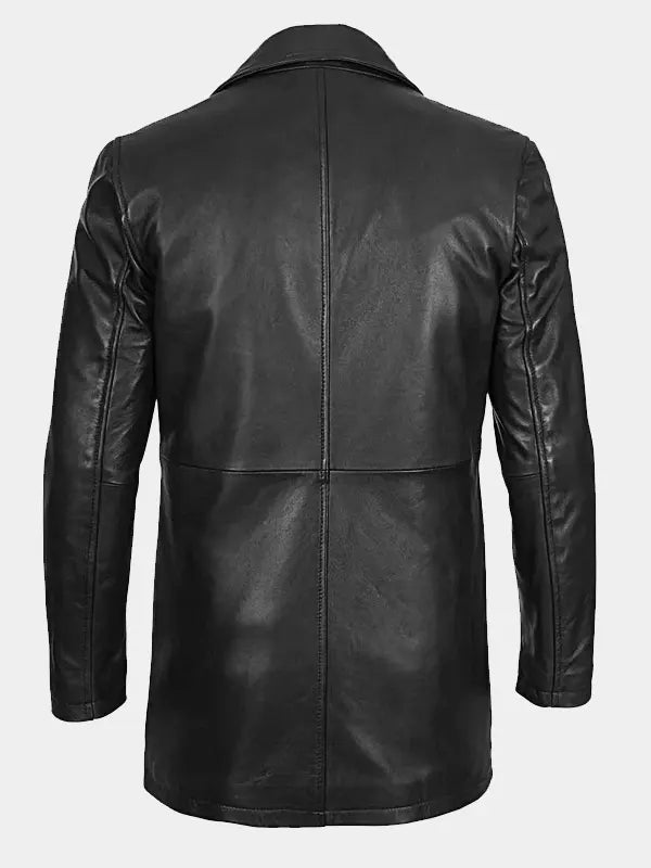 Men's Long Leather Jacket