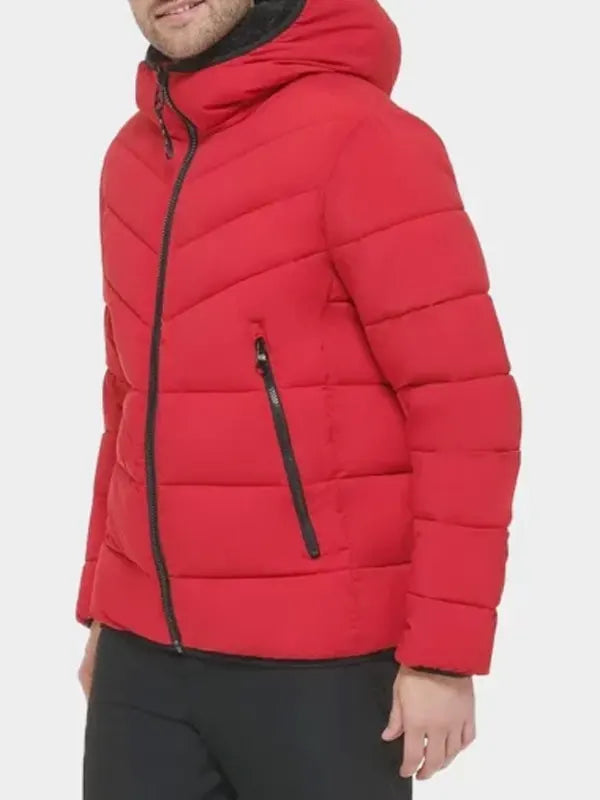Men's Puffer Red Jacket