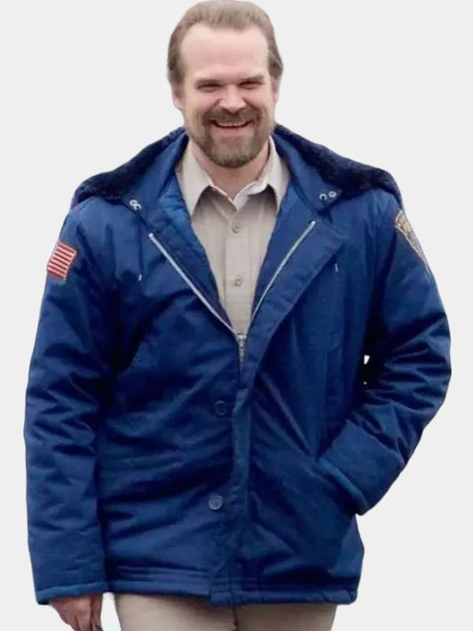 Men's Stranger Things Jim Hopper Blue Jacket