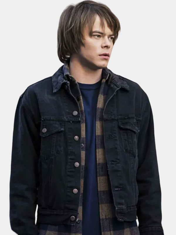 Men's Stranger Things Jonathan Byers Black Jacket
