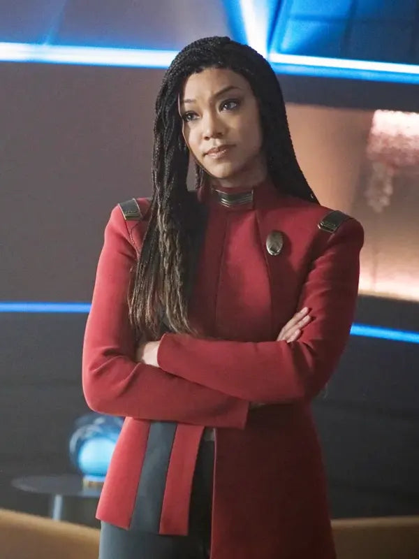 Michael Burnham Red Wool Jacket