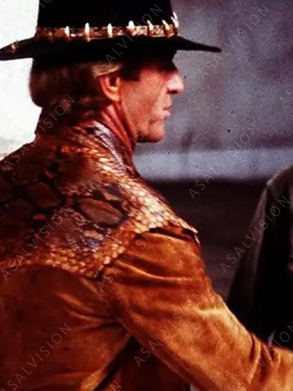 Michael Dundee Crocodile Dundee Paul Hogan Snakeskin Leather Jacket