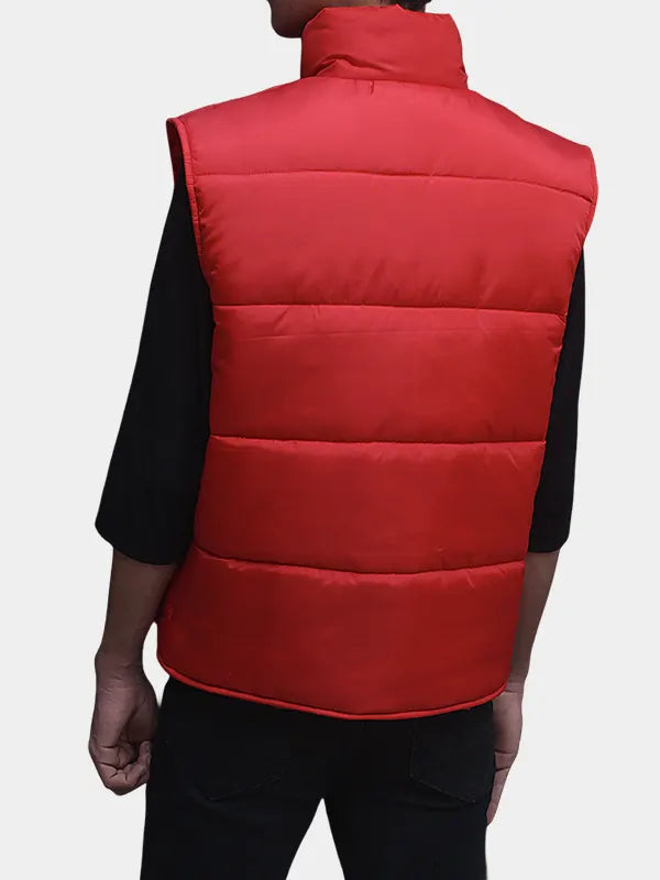 Michael J. Fox Red Puffer Vest