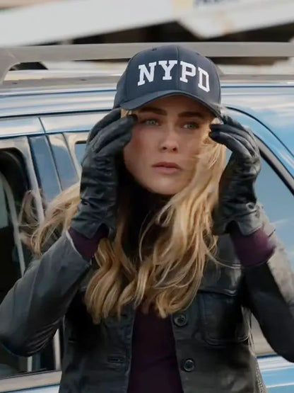 Michaela Stone Manifest S04 Melissa Roxburgh Leather Black Jacket