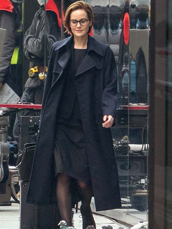 Michelle Dockery Anatomy of a Scandal Kate Woodcroft Trench Black Coat