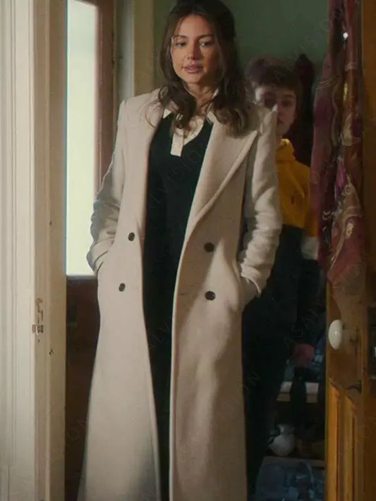 Michelle Keegan Fool Me Once Off White Wool Coat