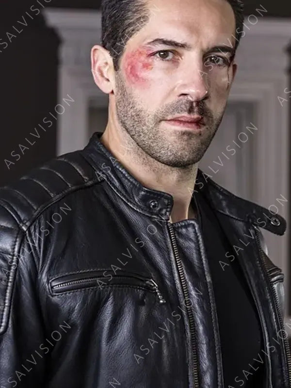 Mike Fallon Accident Man Leather Biker Jacket