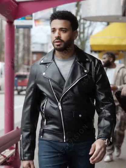 Mike Sherman TV Series Alert Missing Persons Unit 2024 Ryan Broussard Leather Jacket