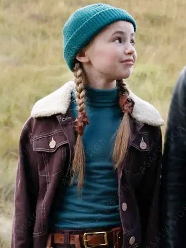Mildred Bookworm 2024 Nell Fisher Shearling Collar Brown Jacket
