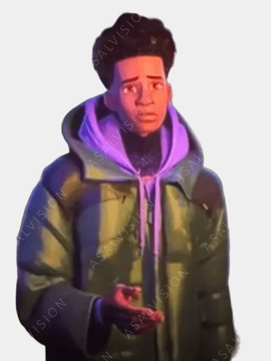 Miles Morales Spider-Man Across The Spider-Verse Puffer Jacket