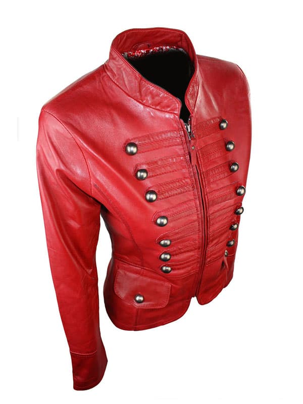 Military Style Real Leather Jacket For Women’s 